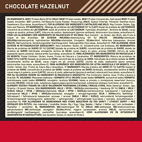 Optimum Nutrition Gold Standard Whey Protein, Muscle Building Powder with Naturally Occurring Glutamine and Amino Acids, Double Rich Chocolate, 29 Servings, 899 g, Packaging May Vary