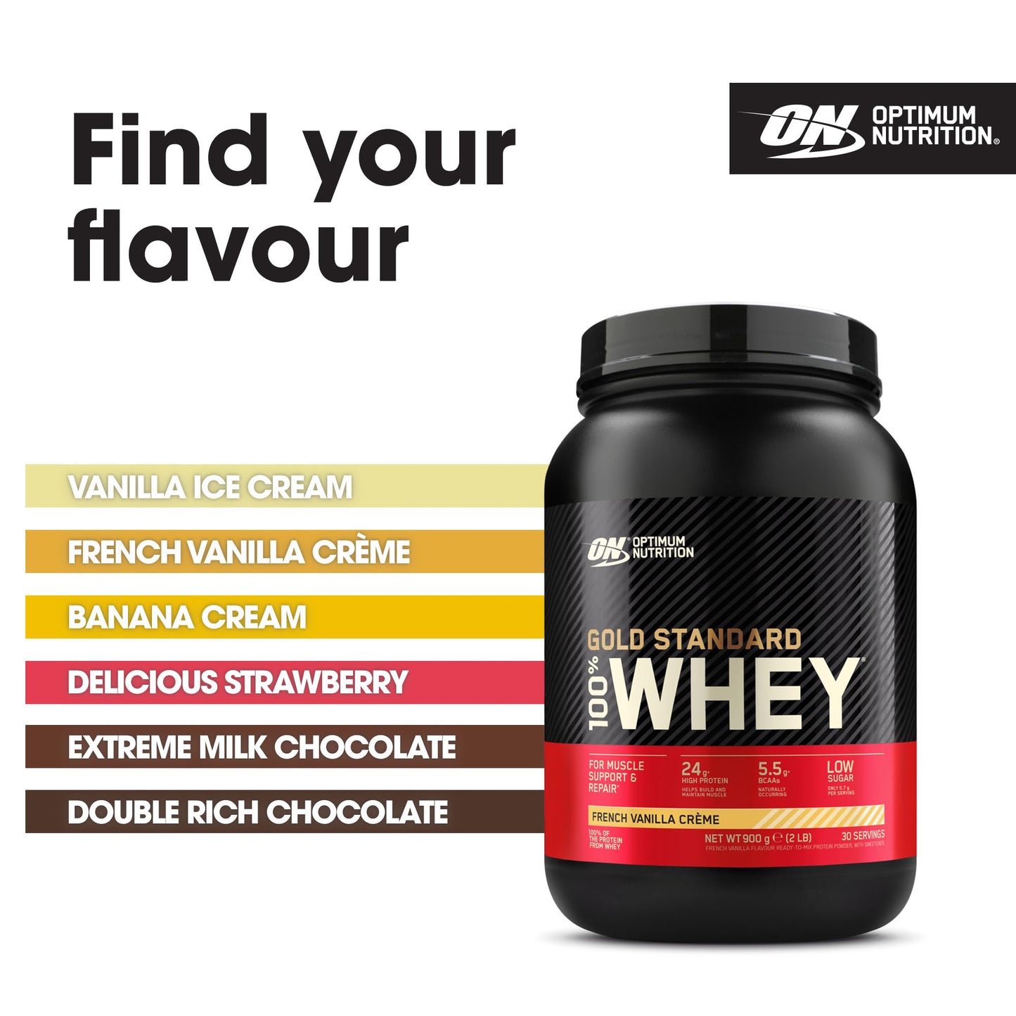 Optimum Nutrition Gold Standard Whey Protein, Muscle Building Powder with Naturally Occurring Glutamine and Amino Acids, Double Rich Chocolate, 29 Servings, 899 g, Packaging May Vary