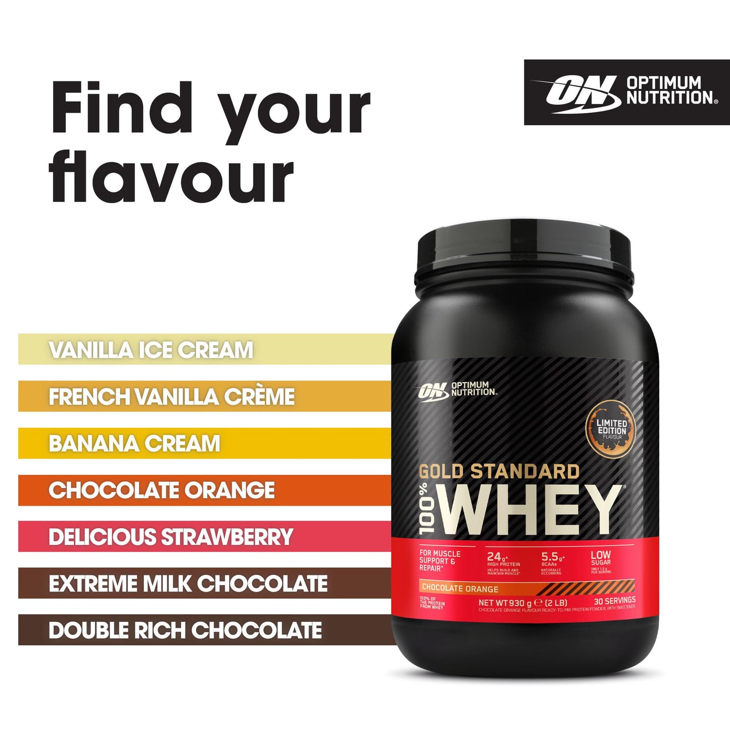 Optimum Nutrition Gold Standard Whey Protein, Muscle Building Powder with Naturally Occurring Glutamine and Amino Acids, Double Rich Chocolate, 29 Servings, 899 g, Packaging May Vary