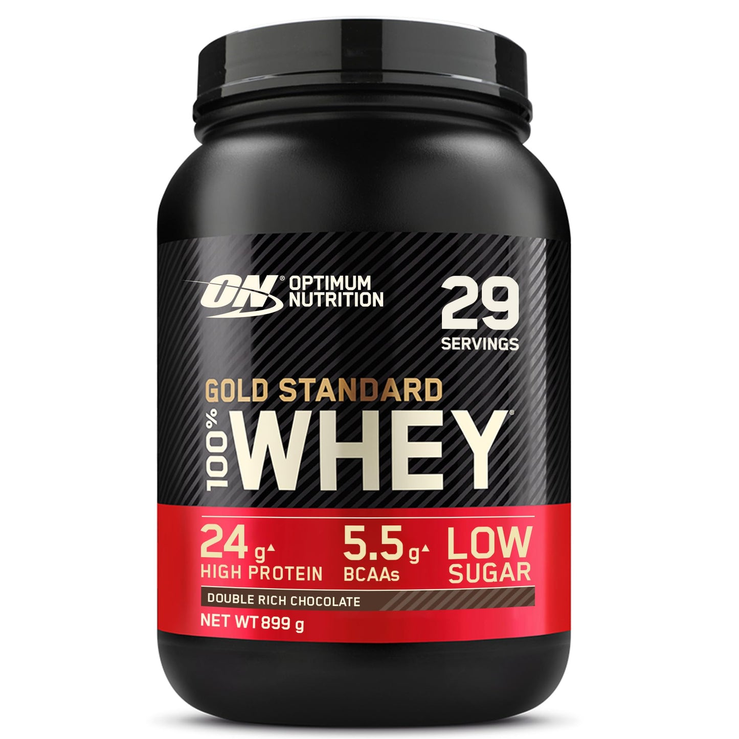 Optimum Nutrition Gold Standard Whey Protein, Muscle Building Powder with Naturally Occurring Glutamine and Amino Acids, Double Rich Chocolate, 29 Servings, 899 g, Packaging May Vary